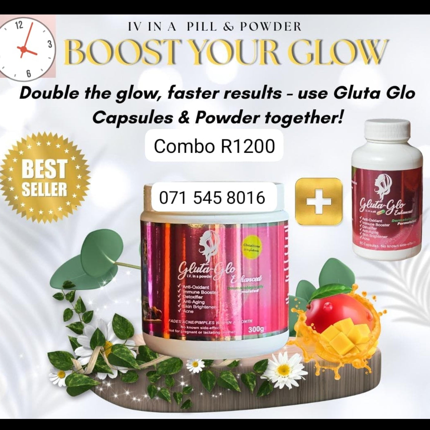 GLUTA GLOW IV PILL AND POWDER COMBO